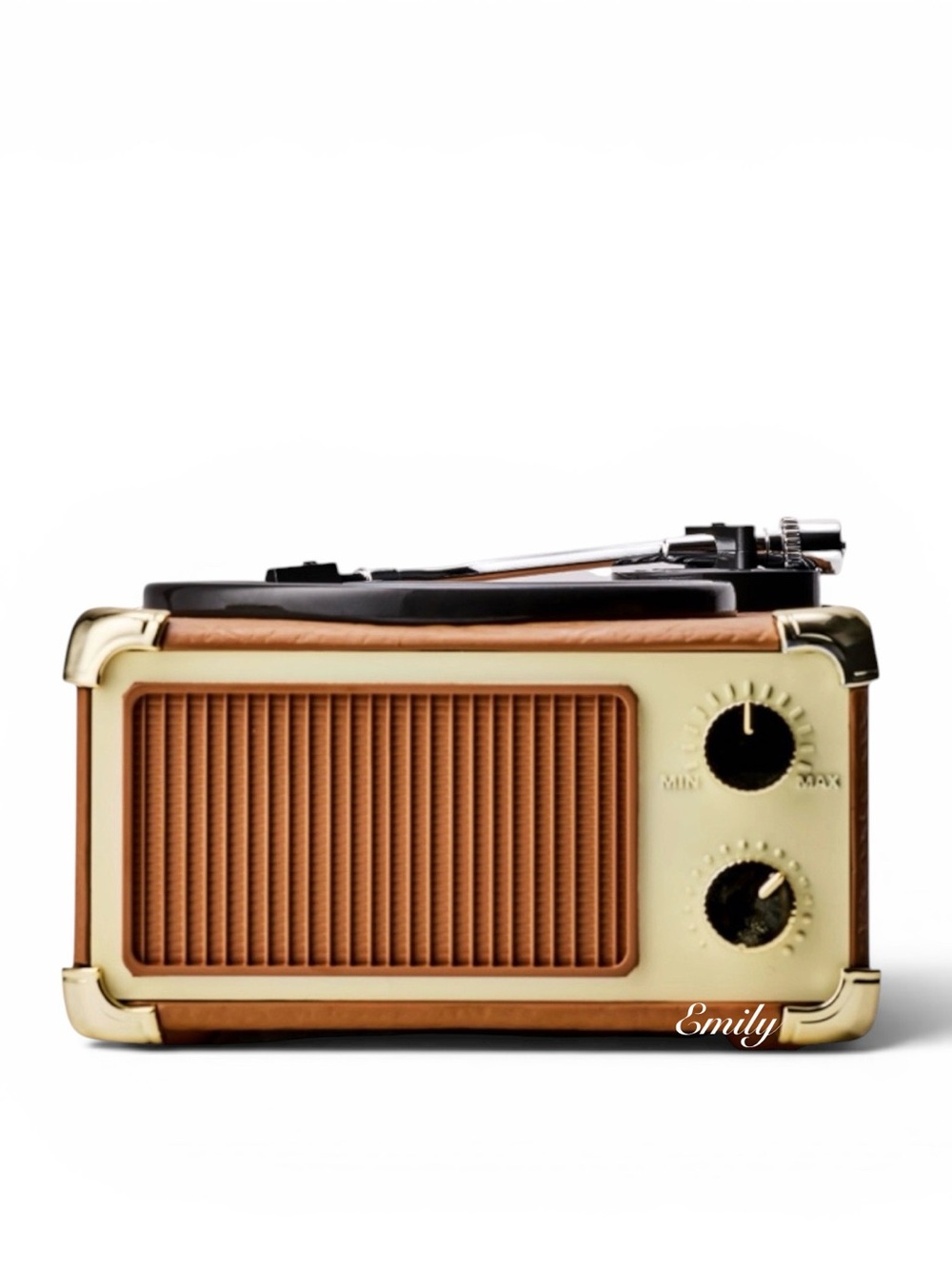 Bath & Body Works VINTAGE Style Record Player 3-Wick Candle Holder